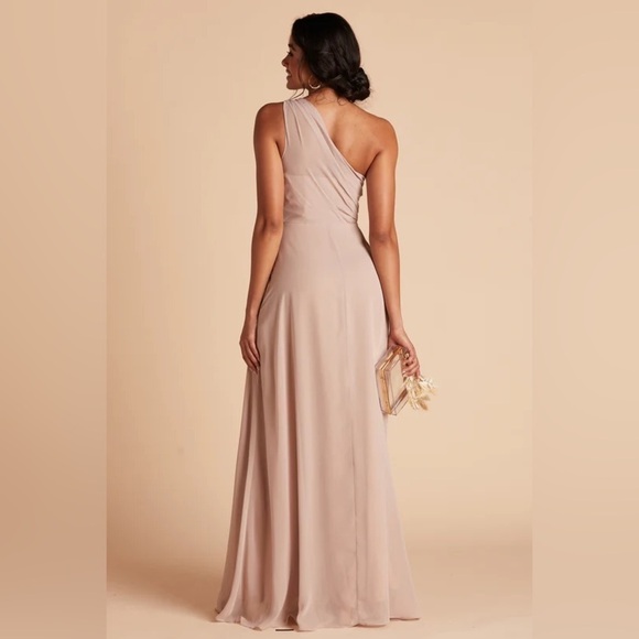 NWT Birdy Grey Kira Chiffon Dress in Taupe - Picture 2 of 5